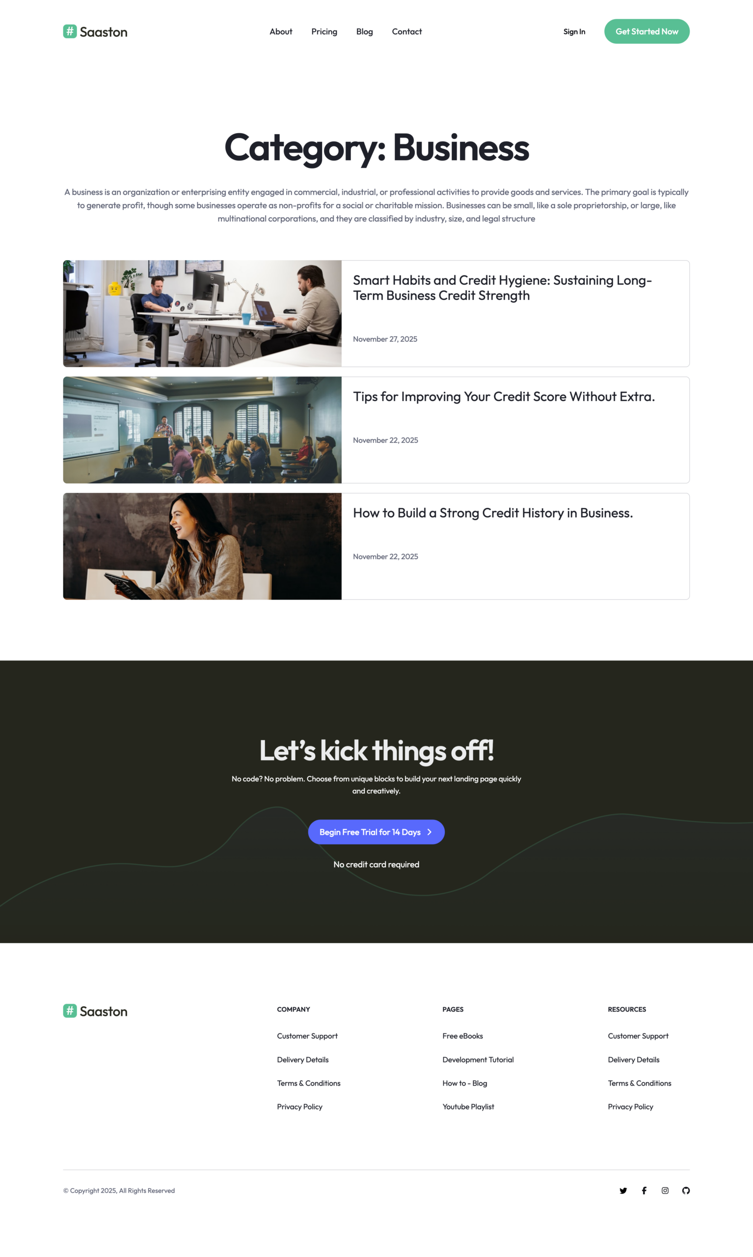 Saaston Archive Template